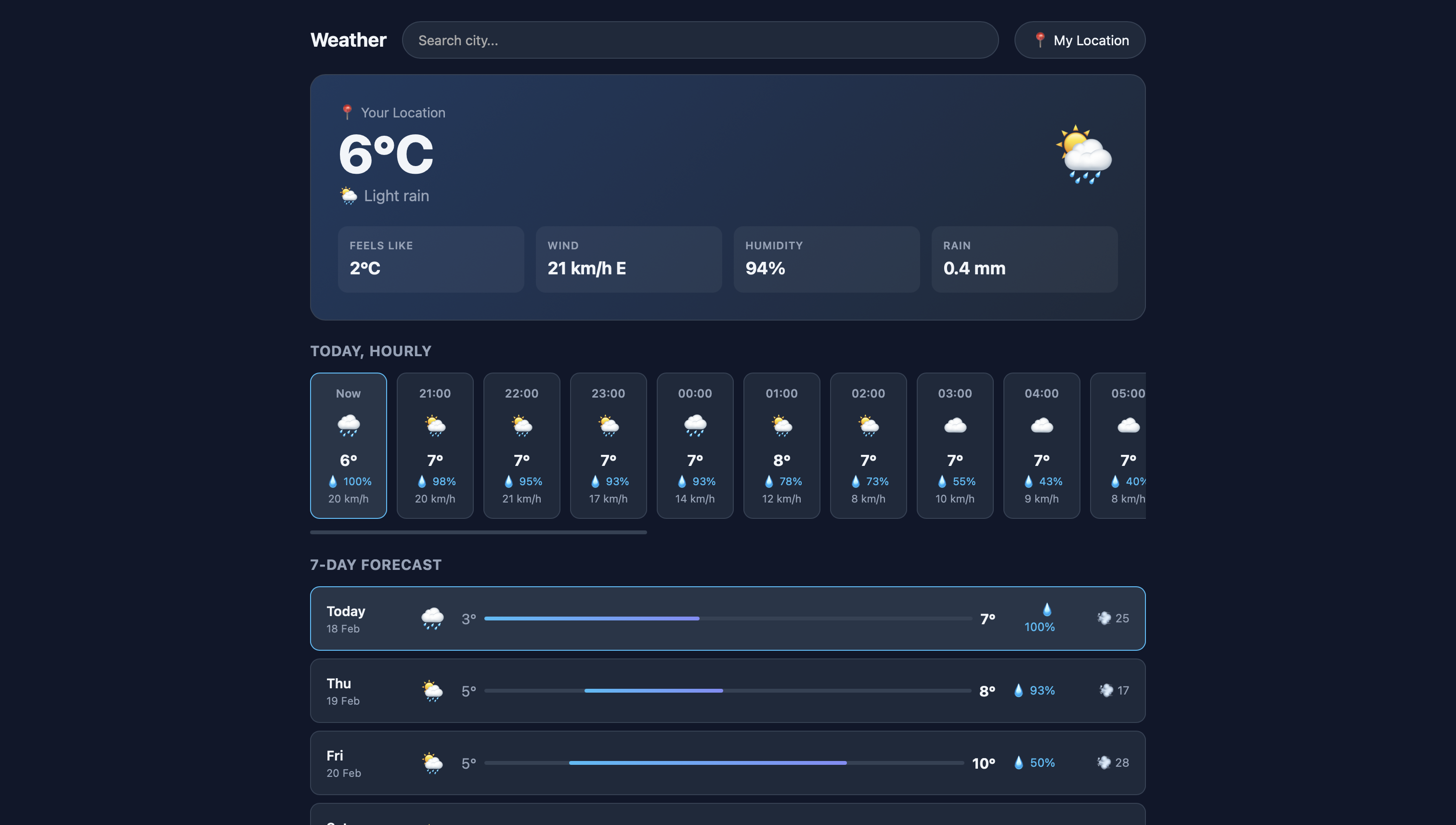 Weather App screenshot